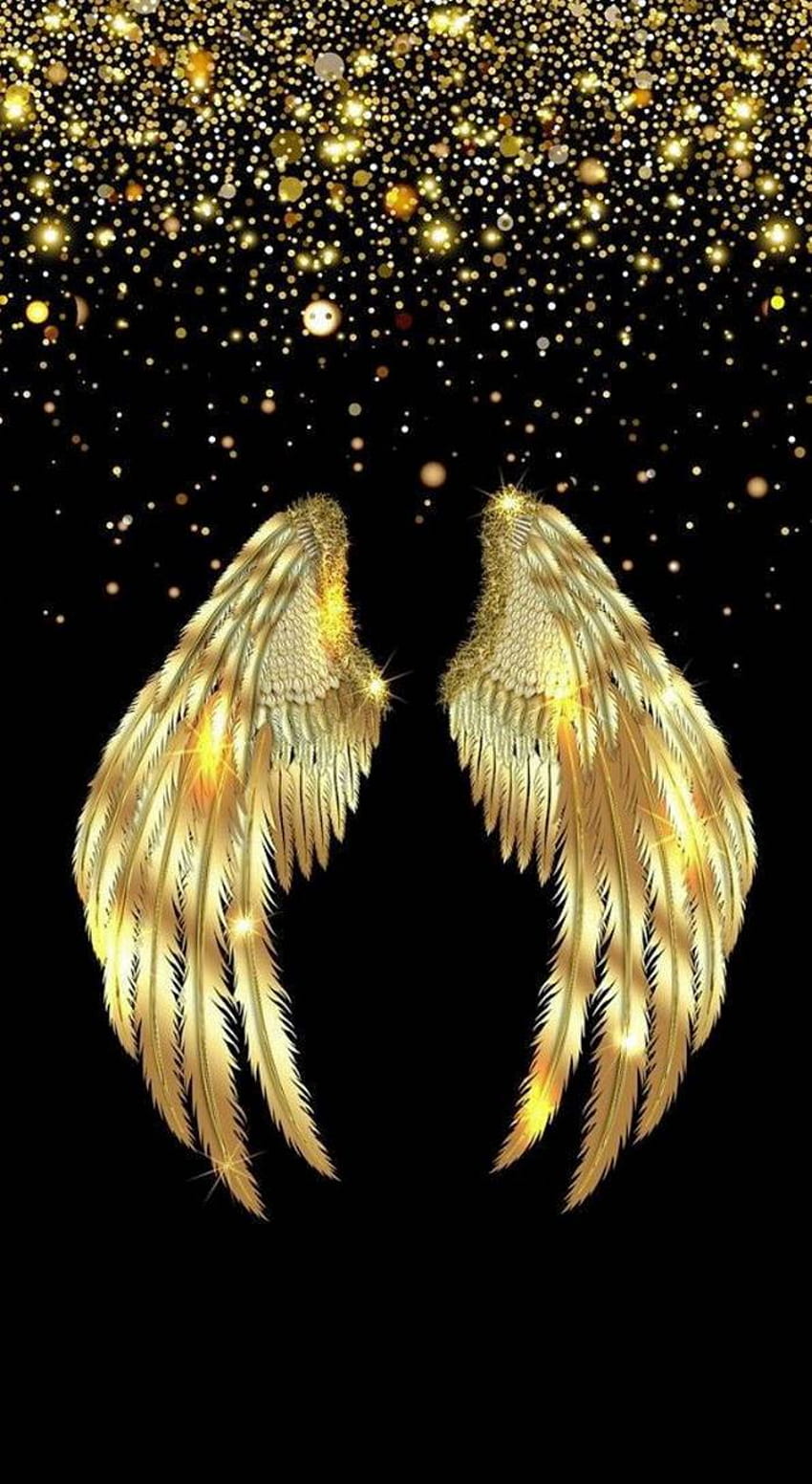 Gold Angel Wings by prankman93 - 43. Wings , Angel , ศิลปะปีกนางฟ้า วอลล์เปเปอร์โทรศัพท์ HD