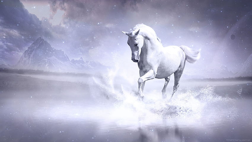 White Horse in jpg format for, Blue Horse HD wallpaper | Pxfuel