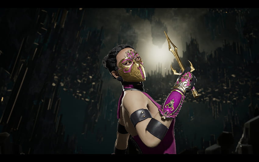 Mileena's Hungry Twin skin (available in the premium shop for 23h) turns most of her gear gold: MortalKombat, Mileena MK11 HD wallpaper