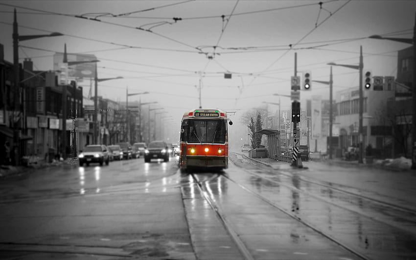 Cities Canada Streetcar St. Claire and Bathurst Toronto HD wallpaper
