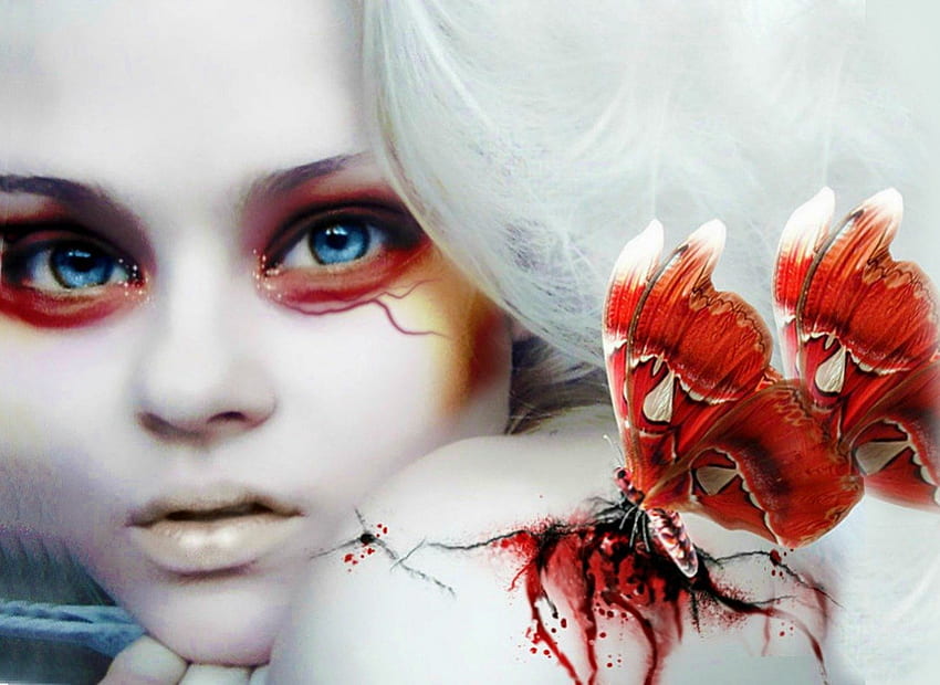 Vampire Girl, girl, vamplire, fantasy, beauty HD wallpaper