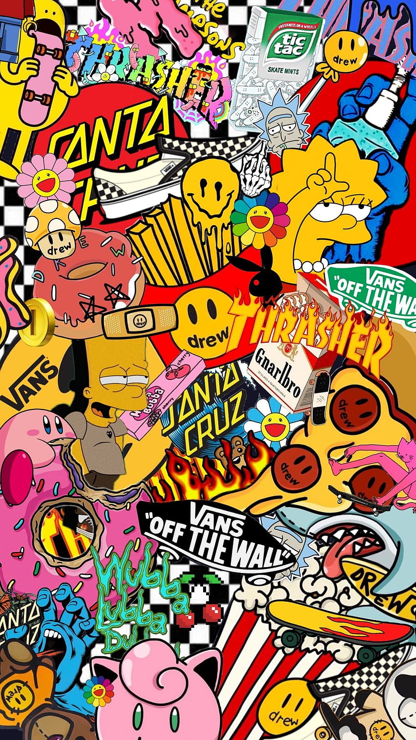 Skate Stickers, Cool Sticker HD phone wallpaper