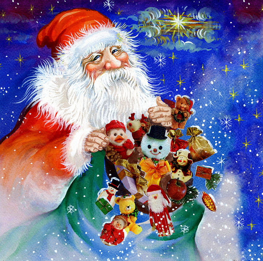 Vintage Santa Claus Cards and a Holiday – The Long Goodbye HD wallpaper