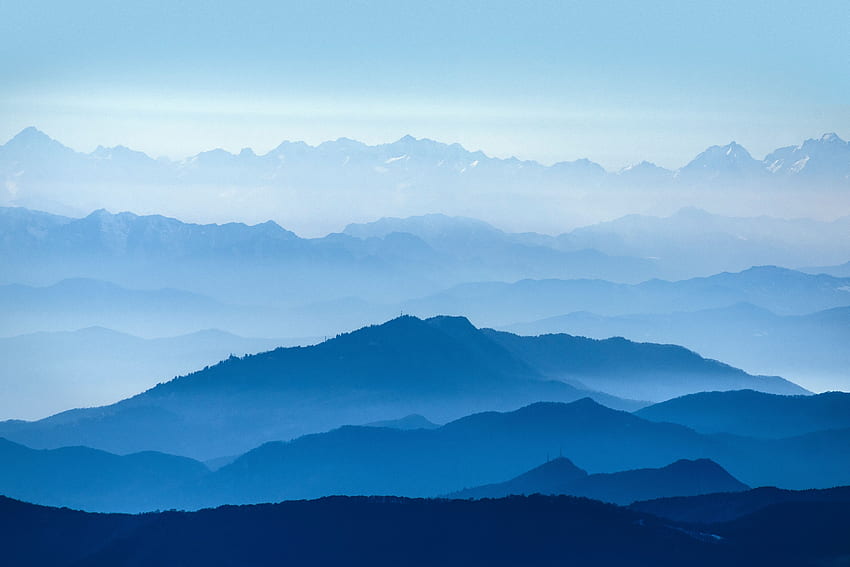 Natura, Niebo, Góry, Mgła Tapeta HD