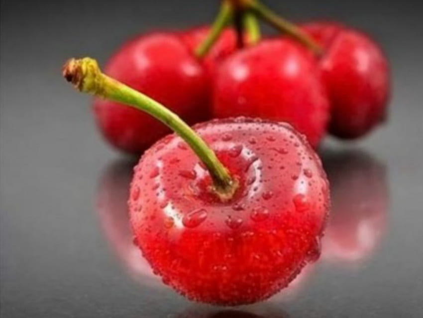 cereja vermelha, fruta, saborosa papel de parede HD