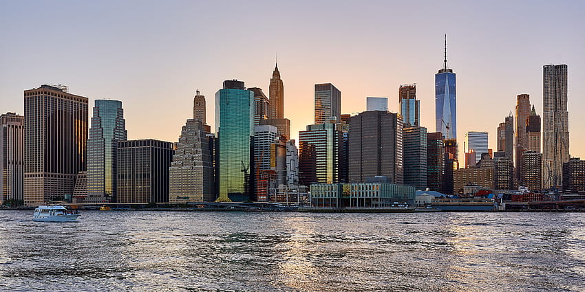 Städte, USA, Ufer, Bank, Wolkenkratzer, USA, New York, Ny HD-Hintergrundbild