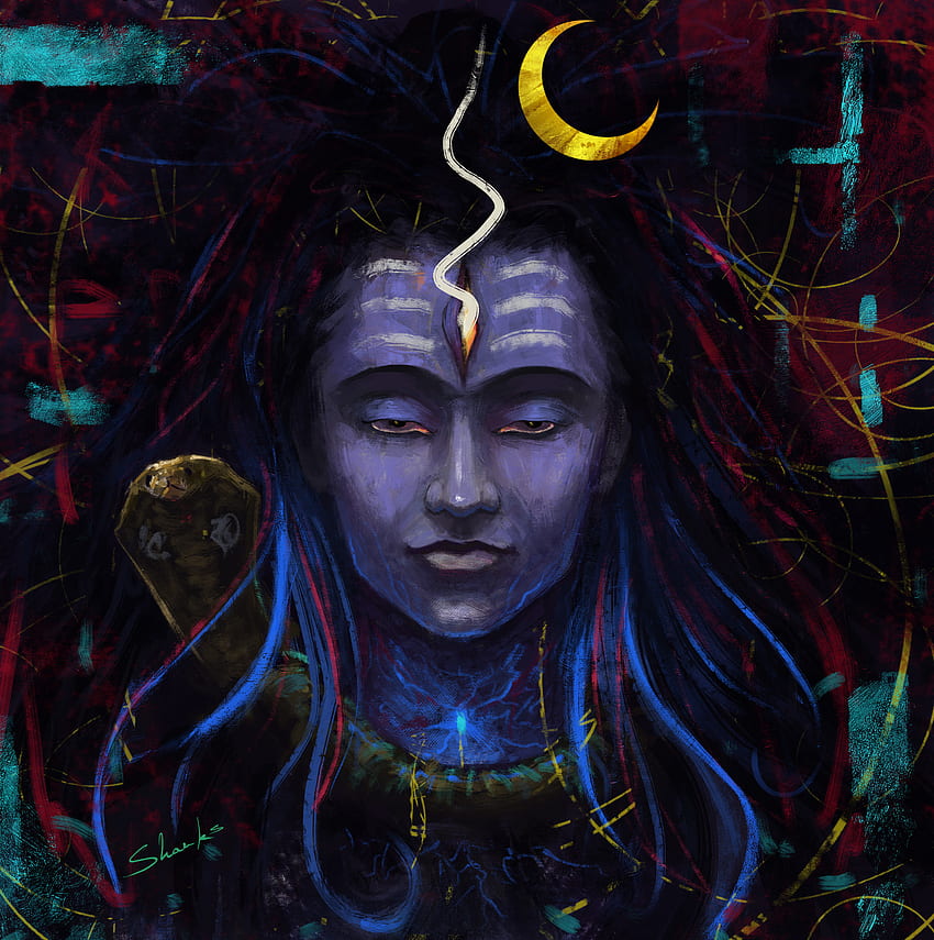 ArtStation - Shiva, Shashank Dalvi, psychedelischer Shiva HD-Handy-Hintergrundbild