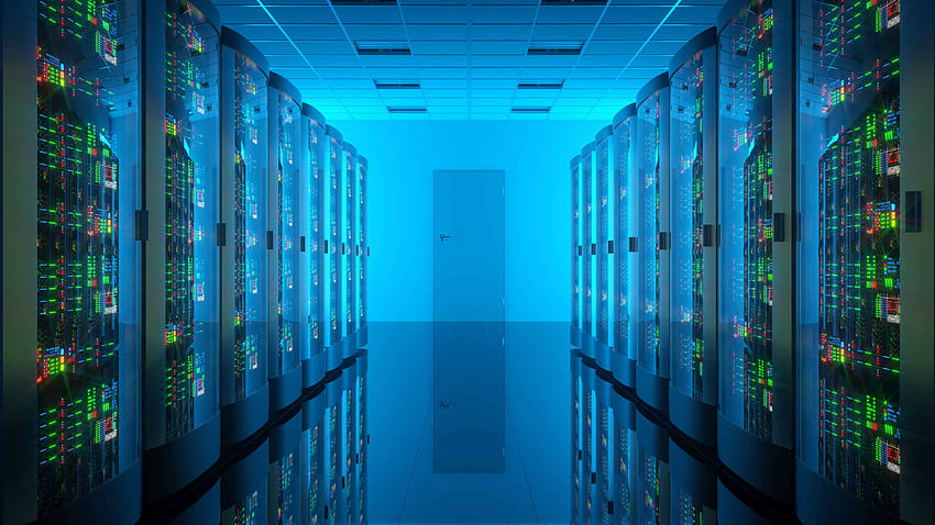 Sala Server U Blu, Server Del Computer Sfondo HD
