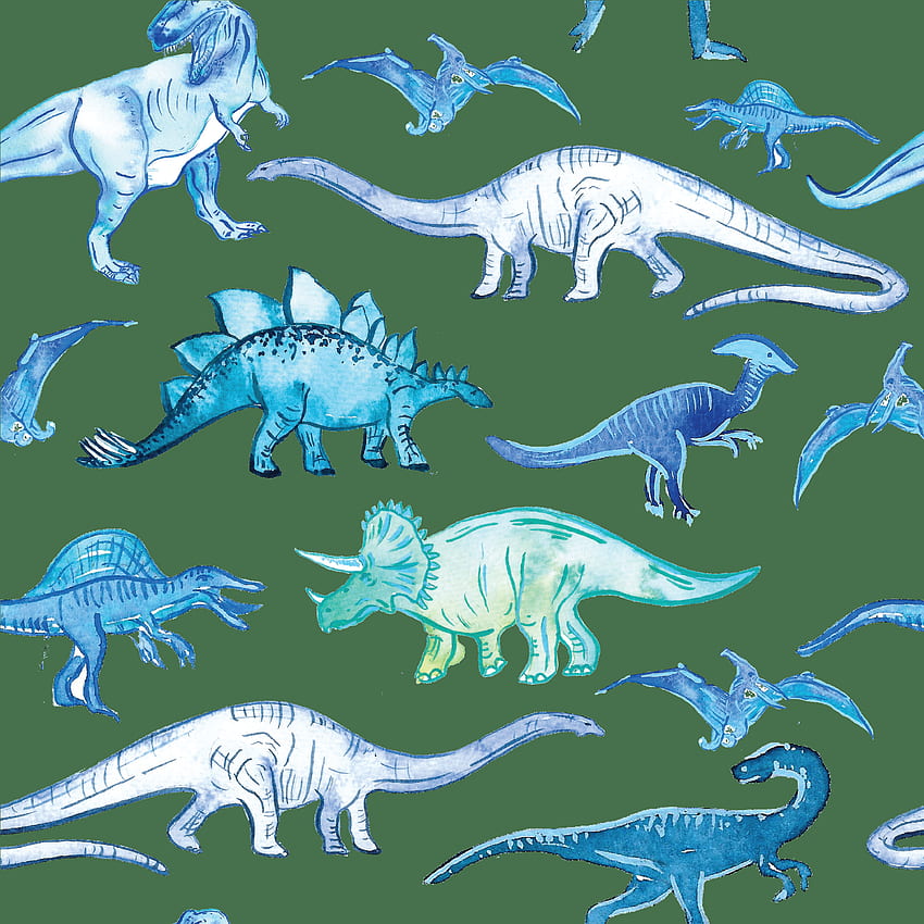 Blue Dinosaurs Removable – MUSE Wall Studio, Google Dinosaur HD phone wallpaper