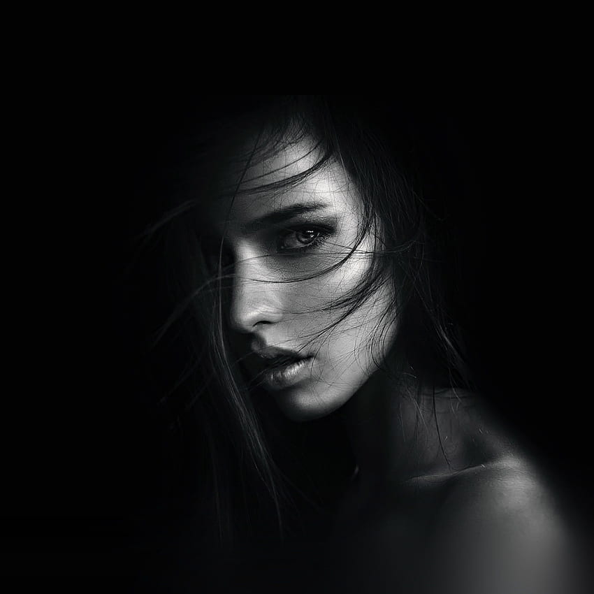 Dark Girl Face, Girl Portrait HD phone wallpaper