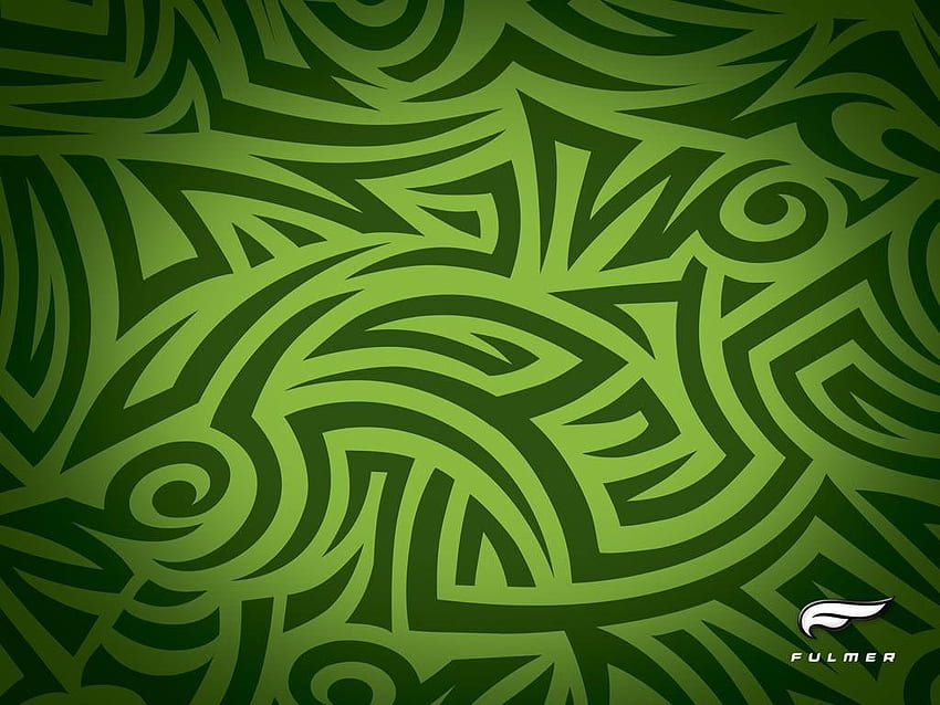 fondo de pantalla de engranaje tribal verde