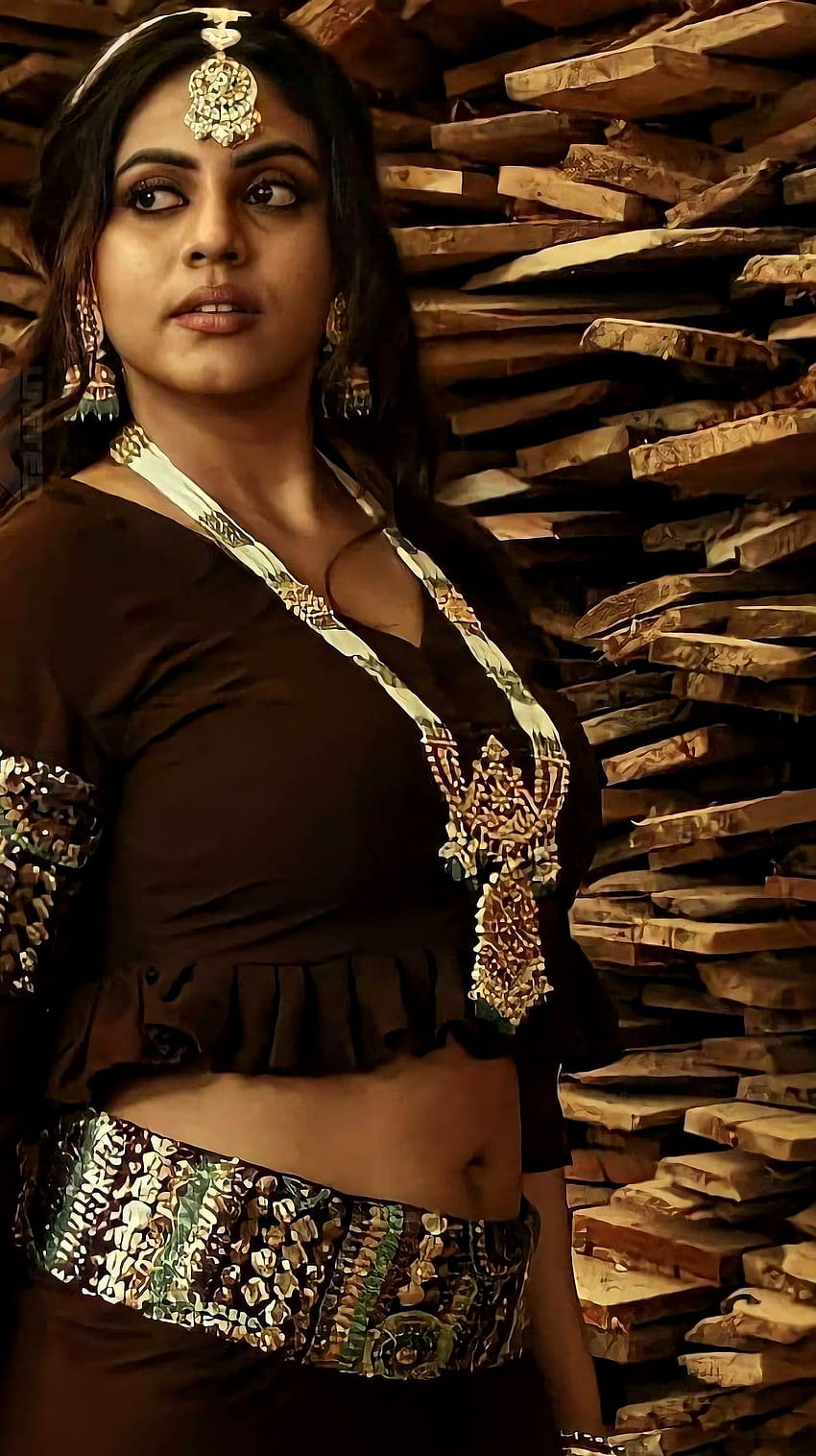 Инея, тамилска актриса, пъп HD тапет за телефон