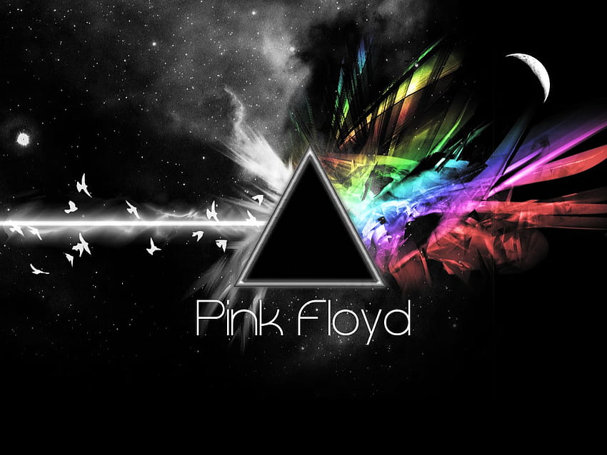 Pink Floyd, czarny, gwiazdy, zespół, grupa Tapeta HD