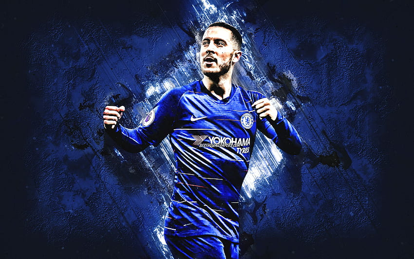 Eden Hazard, Chelsea FC, futbolista belga, centrocampista ofensivo, Premier League, de piedra azul, Inglaterra, fútbol con resolución. Alta calidad fondo de pantalla