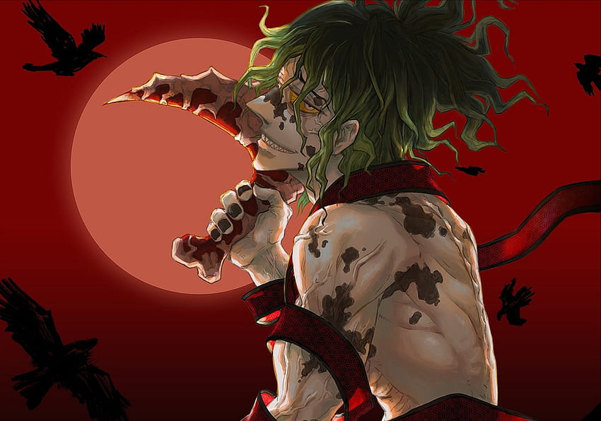 Gyutaro (Demon Slayer) and Background HD wallpaper