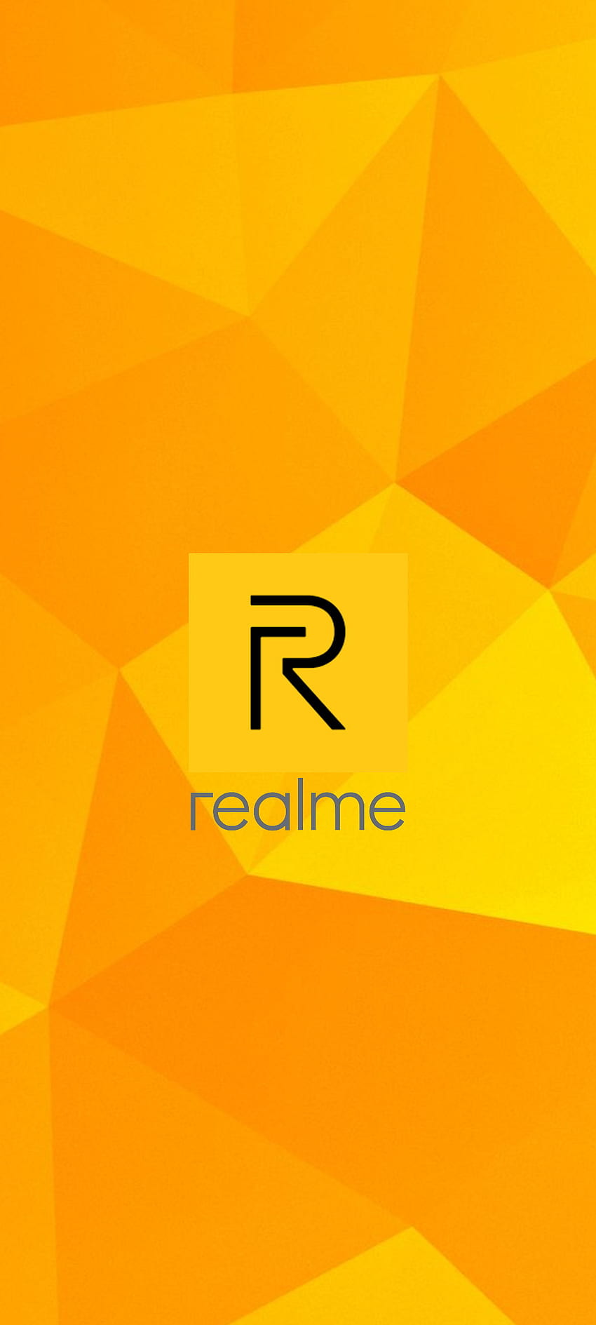 Realme Yellow, pantalla, formas, logo, fondos wallpaper ponsel HD