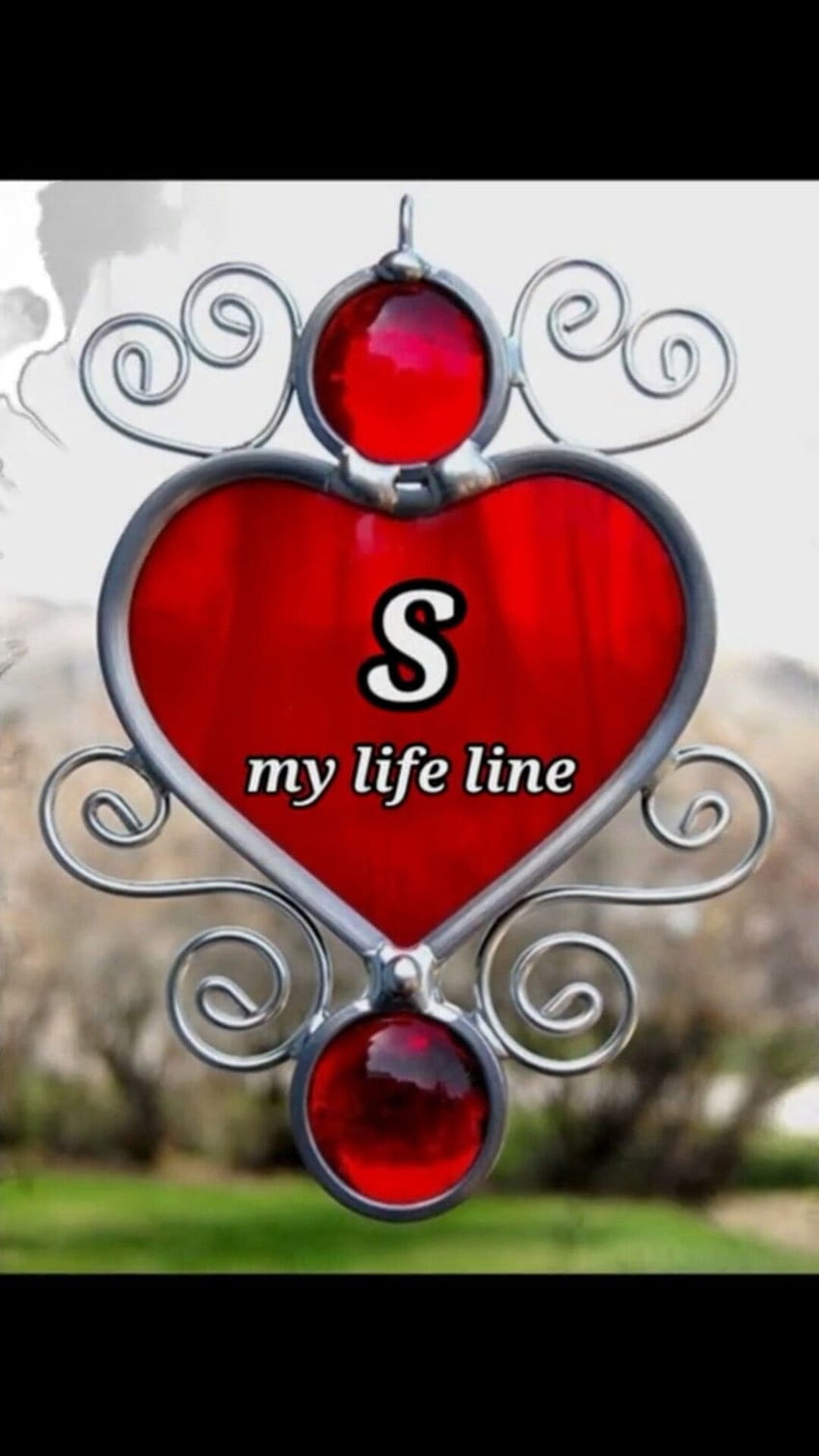 S Letter, Red Heart, life line HD phone wallpaper | Pxfuel
