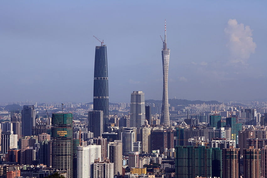 Top 10 der größten Städte der Welt nach Bevölkerung. Die ursprüngliche Spitze, Guangzhou-Stadt HD-Hintergrundbild