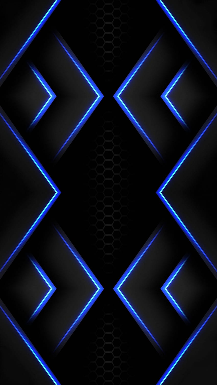 dsadfdedws, technik, elektrisches blau, neu, kunst, neon, schwarz, muster, amoled, zukunft, formen, design, dunkel, geometrisch HD-Handy-Hintergrundbild