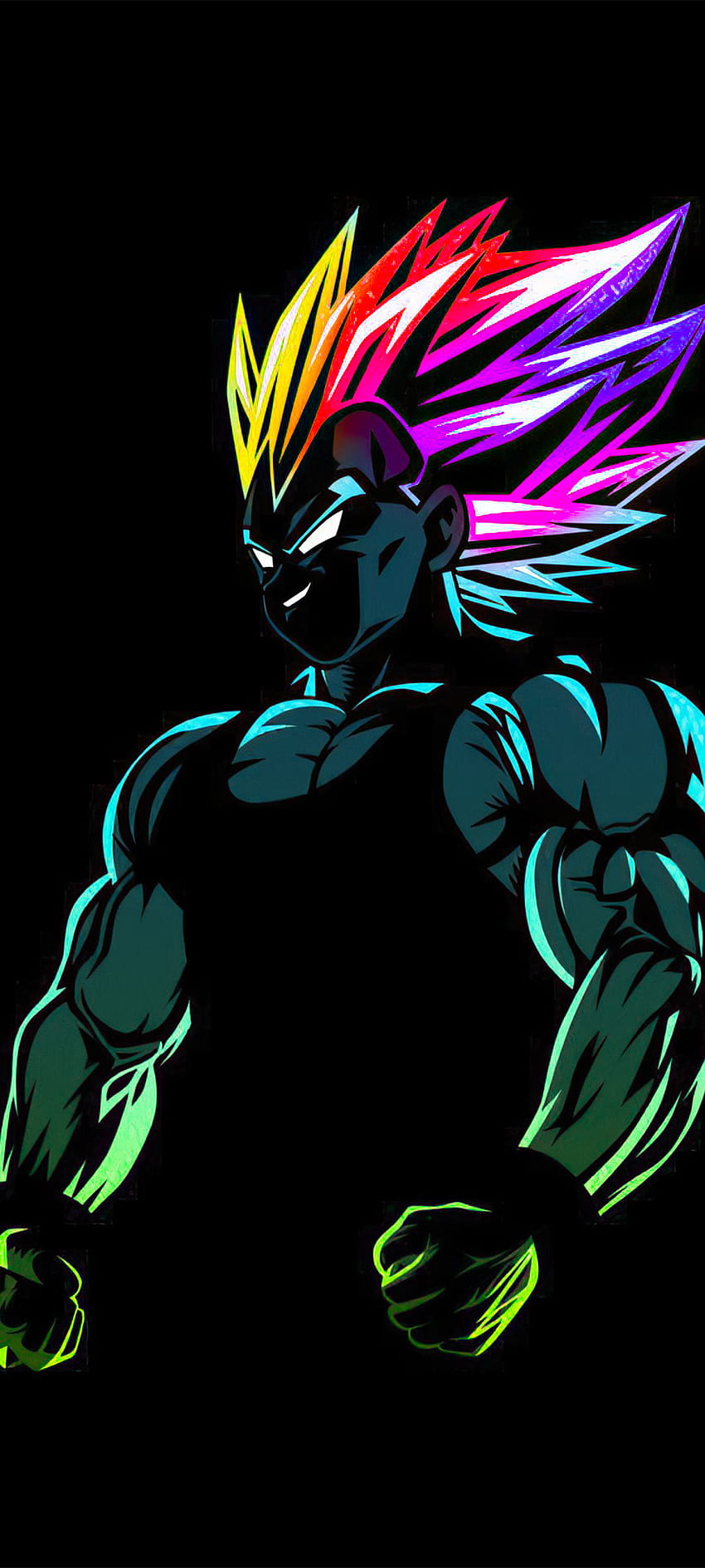 Vegeta, Goku, Neon, Dragonball, dbz HD-Handy-Hintergrundbild