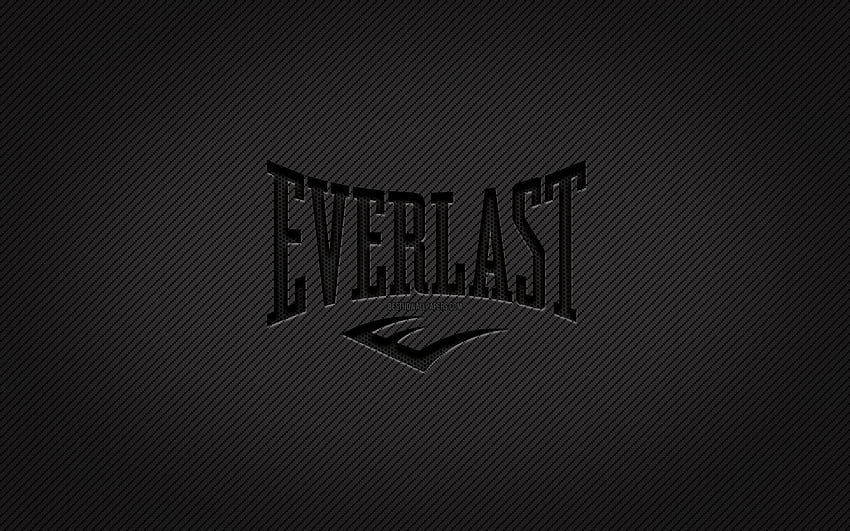 Everlast carbon logo, , grunge art, carbon background, creative, Everlast black logo, brands, Everlast logo, Everlast HD wallpaper