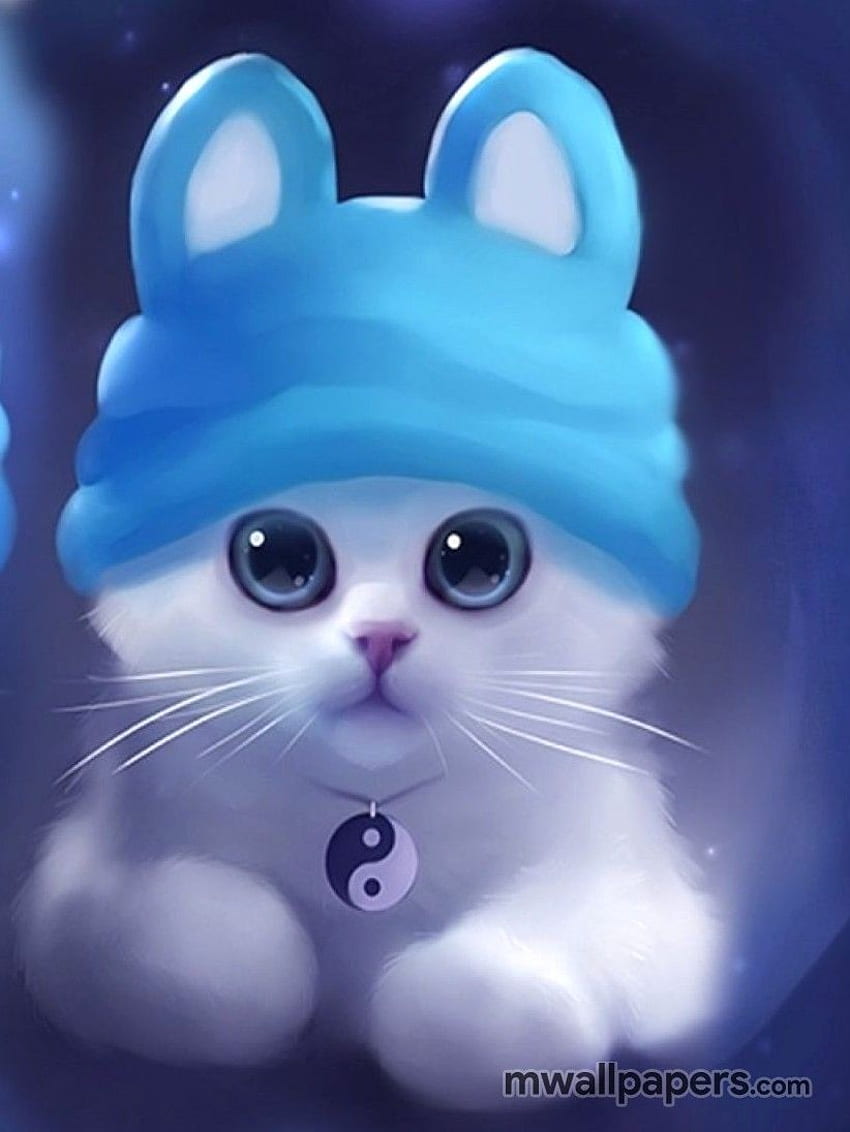 32++ 귀여운 고양이 애니메이션, Chibi Kitten HD 전화 배경 화면