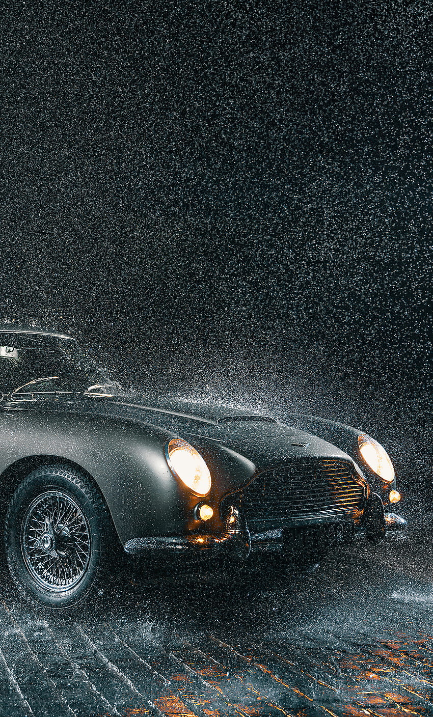 Aston Martin Db5 na chuva iPhone , , Plano de fundo e Papel de parede de celular HD