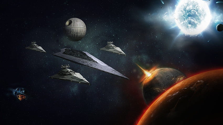 Star Wars Space Battle, Star Wars Spaceship HD wallpaper