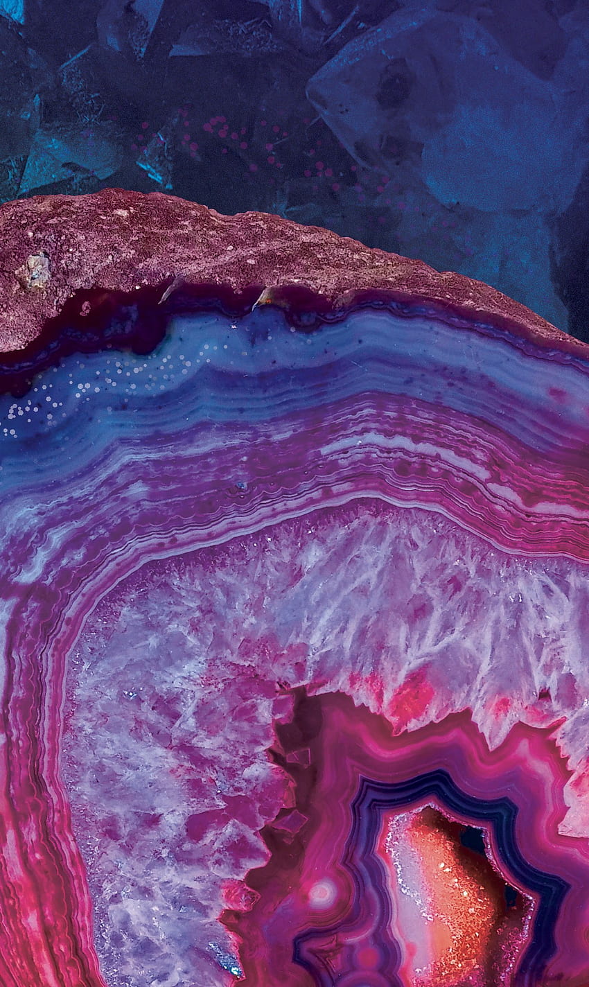 Pola Batu Akik Marmer Crystal Geode Mineral dengan Merah dan Biru. iPhone merah muda, Ponsel gemerlap, estetika tumblr iPhone, Geode Ungu wallpaper ponsel HD