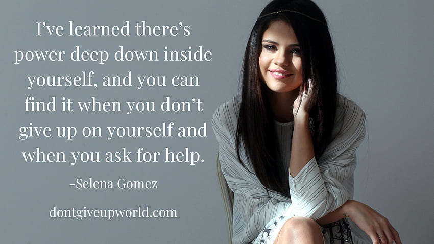 Selena Gomez'in kendine inan ile ilgili alıntı - Dünyadan Vazgeçme, Selena Gomez Sözleri HD duvar kağıdı
