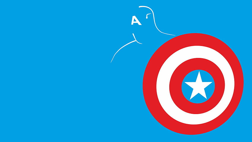 Minimalist Marvel, Minimalist Captain America HD wallpaper