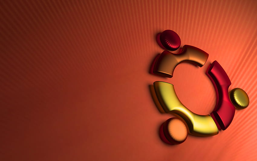 Representación del logotipo 3D de Ubuntu fondo de pantalla
