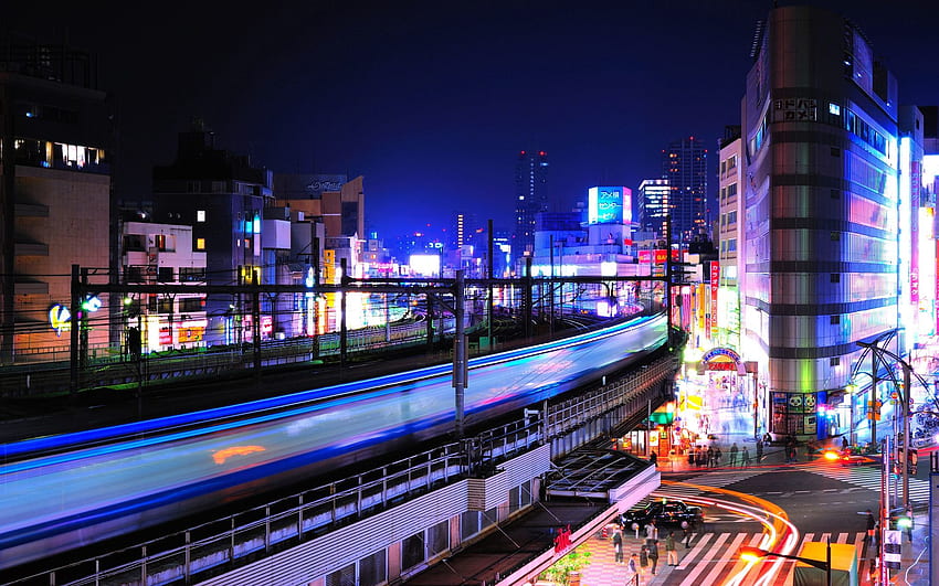 Cities, Night, Building, Lights, Tokyo, Railway Station, Railroad Station, Ueno HD wallpaper