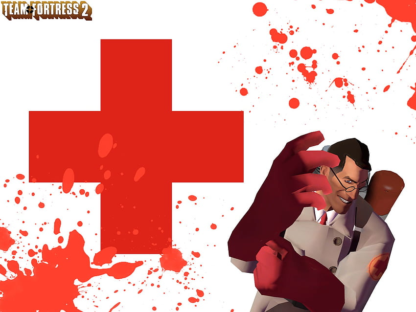 Team Fortress 2 Medic, tf2, cross, medic, blood, heal Wallpaper HD