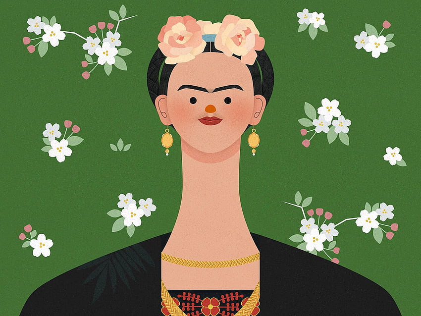 Frida Kahlo by Dani Lam on Dribbble, Frida Kahlo Cartoon HD wallpaper