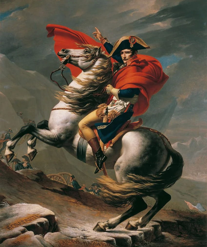 Napoléon traversant les Alpes Oeuvre de Jacques Louis David Fond d'écran de téléphone HD