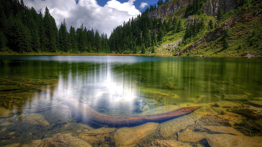 Косово Природа Езеро Пейзаж Гори Отражение HD тапет
