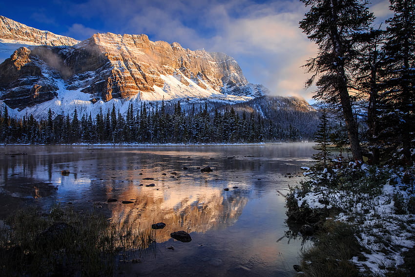 Doğa, Dağlar, Göl, Kanada, Banff Ulusal Parkı HD duvar kağıdı