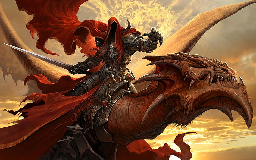 Fierce Dragon Rider by Jason Chan. Magic The Gathering HD wallpaper