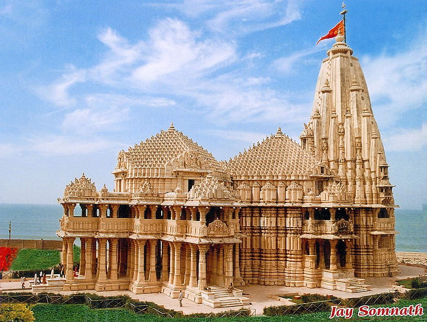 Templo Somnath, Gujarat, India, Somnath Mahadev fondo de pantalla