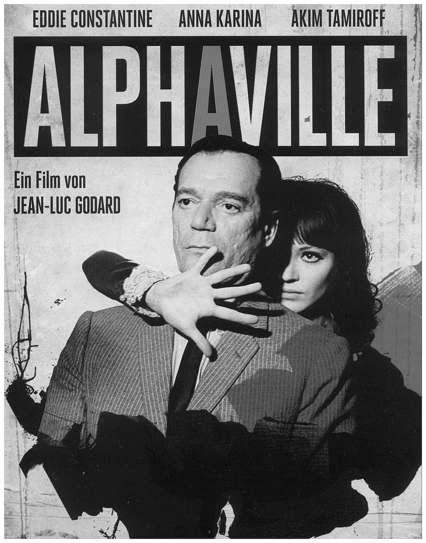 Plakat filmowy Jean Luc Godard Alphaville Anna Karina - Rozdzielczość: Tapeta na telefon HD
