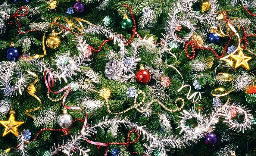Święta, Nowy Rok, Dekoracje, Boże Narodzenie, Wakacje, Igły, Ozdoby Świąteczne, Zabawki Choinkowe, Choinka Tapeta HD