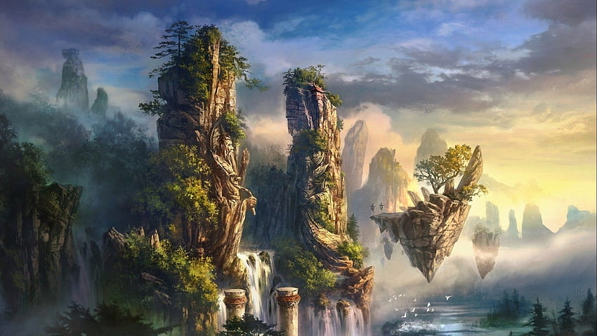 fantasy, Landscape, Art, Artwork, Nature, Scenery / and Mobile Background, Game Scenery HD wallpaper