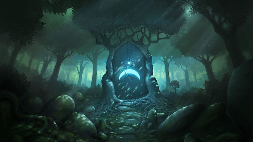 Dark Fantasy, Dark Enchanted Forest HD wallpaper