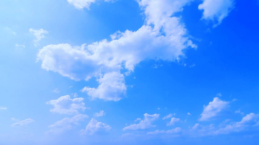 Deep Blue Sky - Clouds Timelapse - Footage - Full . Blue sky , Blue sky clouds, Sky, Cloudy Sky HD wallpaper