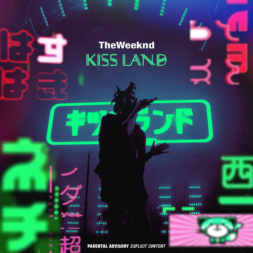 The Weeknd - Kiss Land : sampul album palsu wallpaper ponsel HD