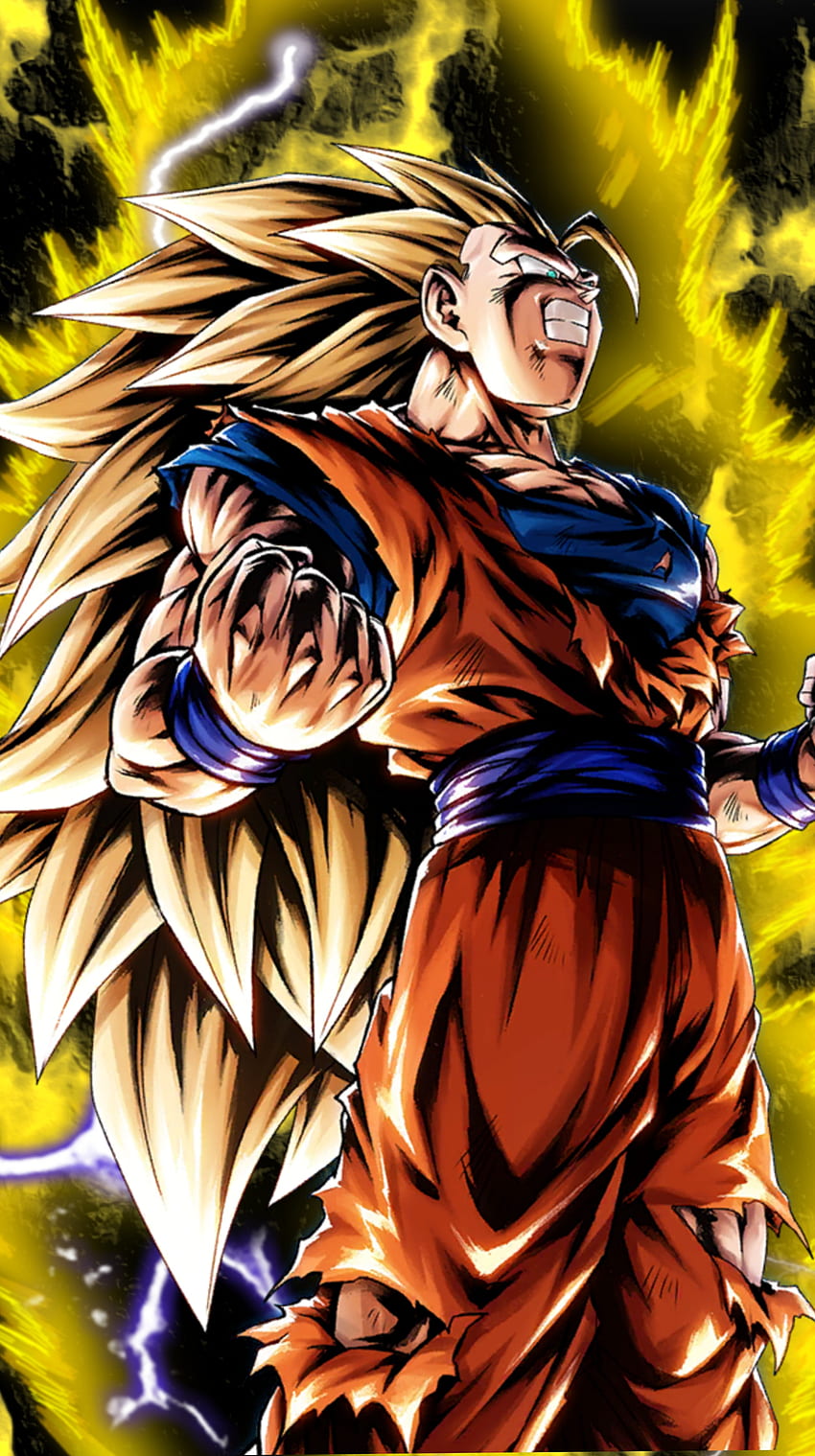 Goku Super Saiyan 3, dokkan battle, HD phone wallpaper