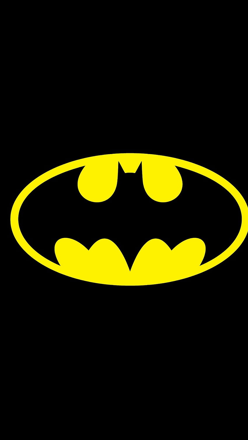 검정색과 노란색, 배트맨 로고 HD 전화 배경 화면