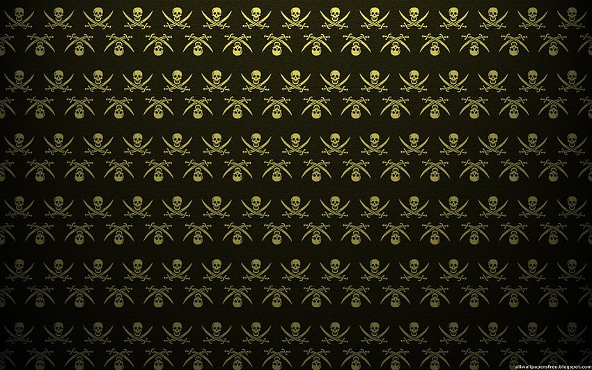 Pirate Symbol, skull, pirate, symbol, blade HD wallpaper
