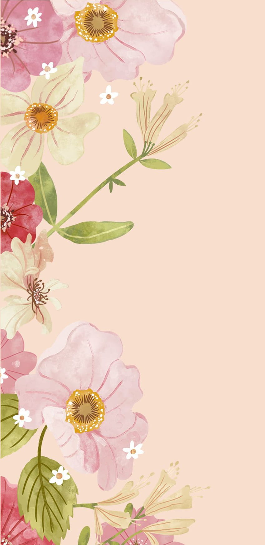 Flowerpower. Naturblumen, Blumen iphone, Frühling, Pastellfarbe mit Blumen HD-Handy-Hintergrundbild